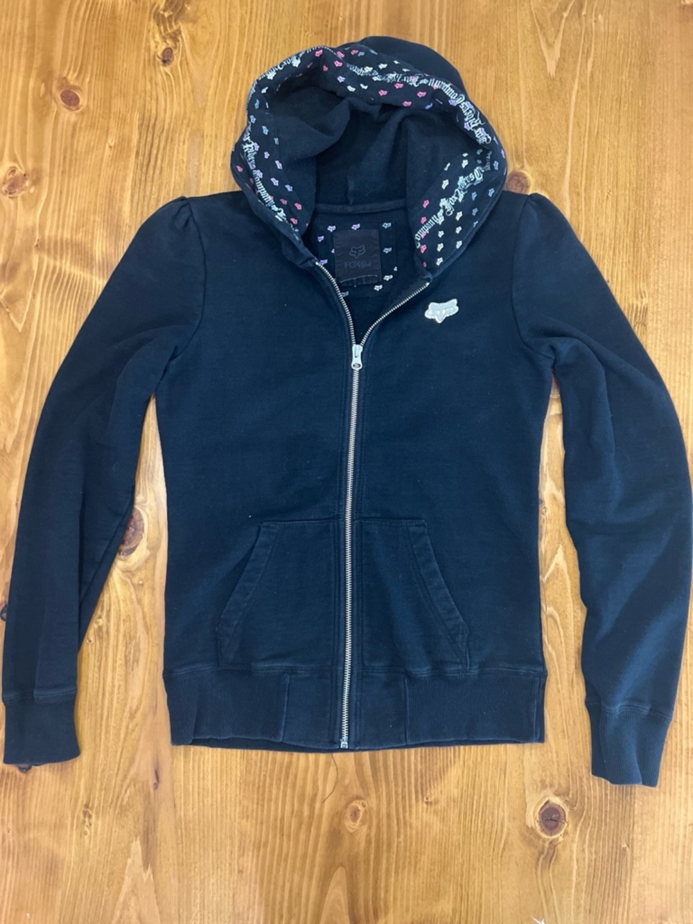 Vintage Y2K Fox Racing "Fox Riders Co" Zip-Up Hoodie - Size Medium